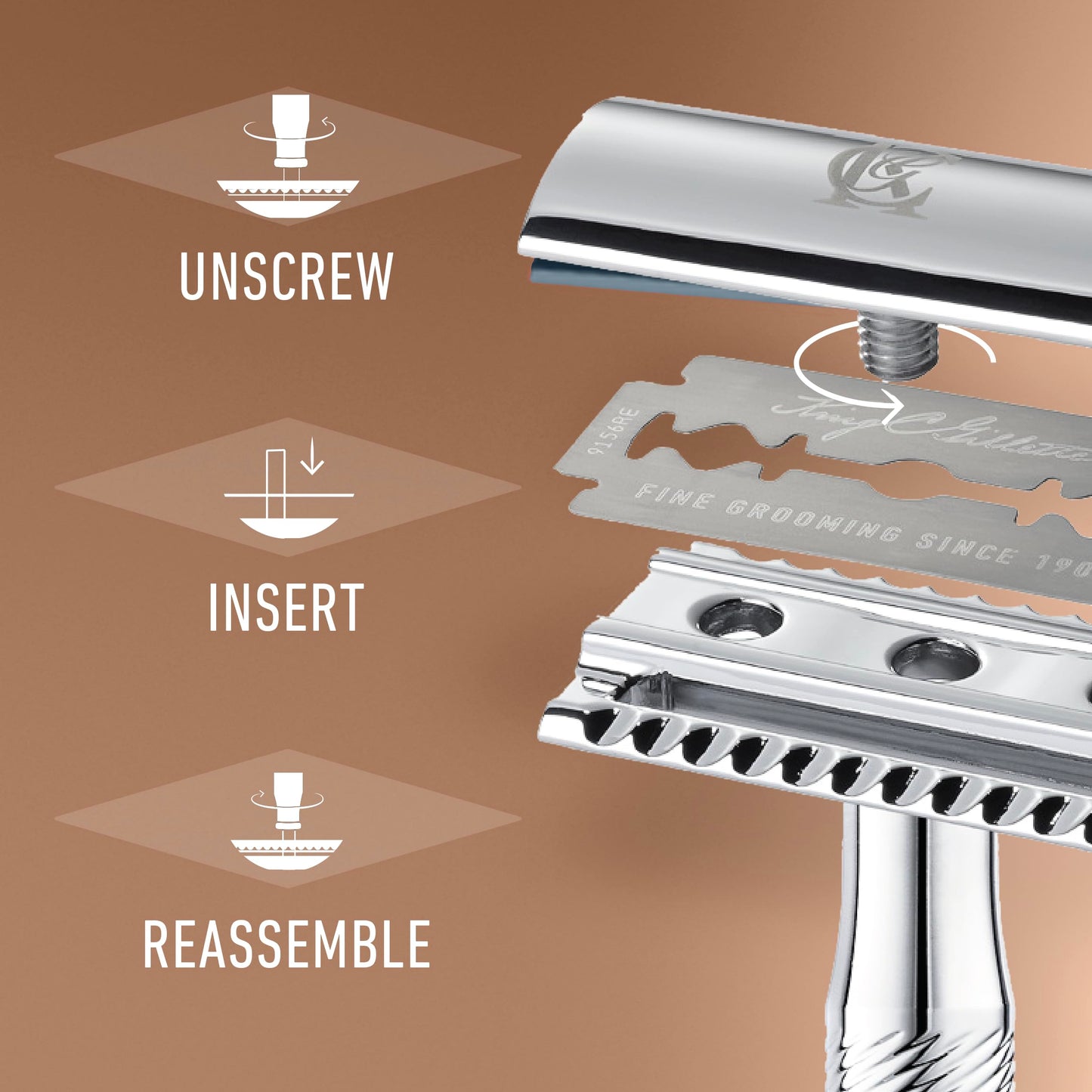 Gillette King C - Maquinilla de afeitar de doble filo para hombre + 5 cuchillas de doble filo con revestimiento de platino, ideas de regalo para él/papá