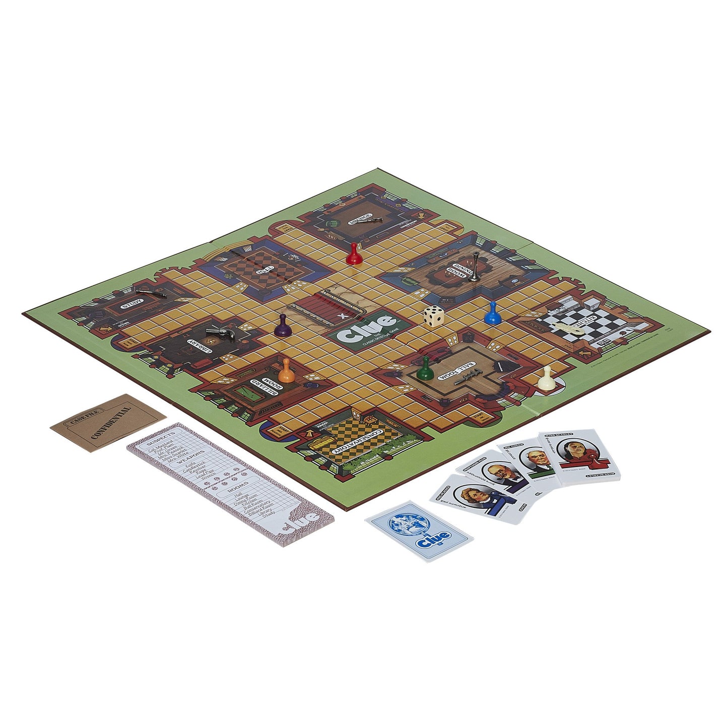 Hasbro Gaming - Reedición de la serie retro del juego de mesa Clue Classic Detective de Hasbro