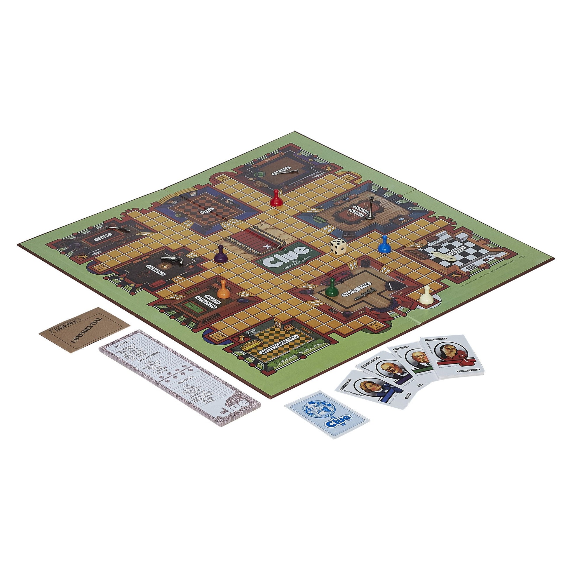 Hasbro Gaming - Reedición de la serie retro del juego de mesa Clue Classic Detective de Hasbro