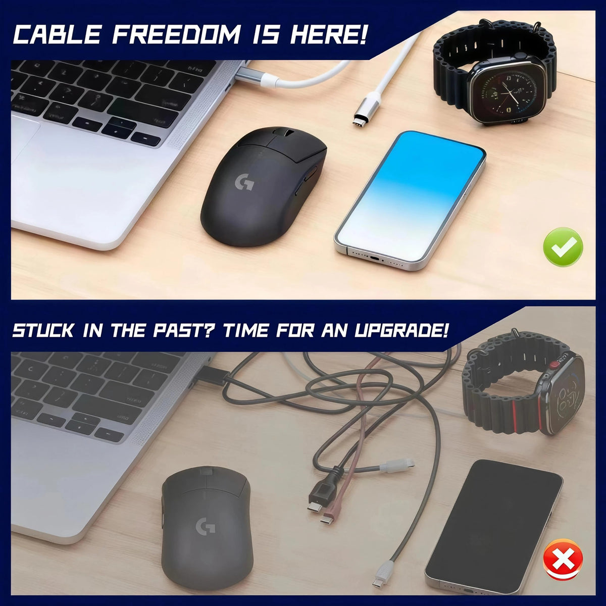 Adaptador de Carga USB-C Logitech G502 Negro Compacto para Juegos