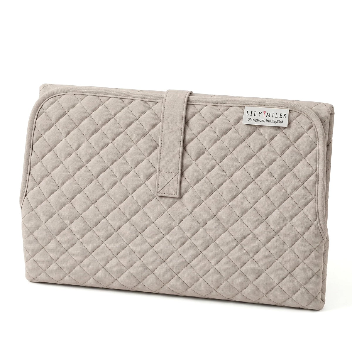 Lily Miles - Cambiador portátil para bebé, cambiador de pañales con cierres magnéticos, almohadilla de viaje para bolsa de pañales, esencial para bebé, tapete lavable e impermeable (arena suave