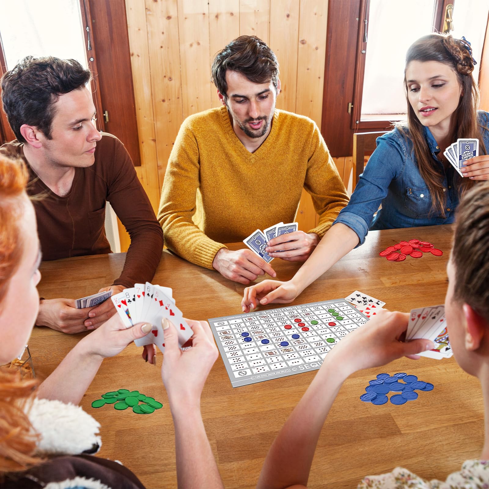 Juego de Mesa TDVCVZSD Azul con Cartas y Fichas para Fiestas y Familias