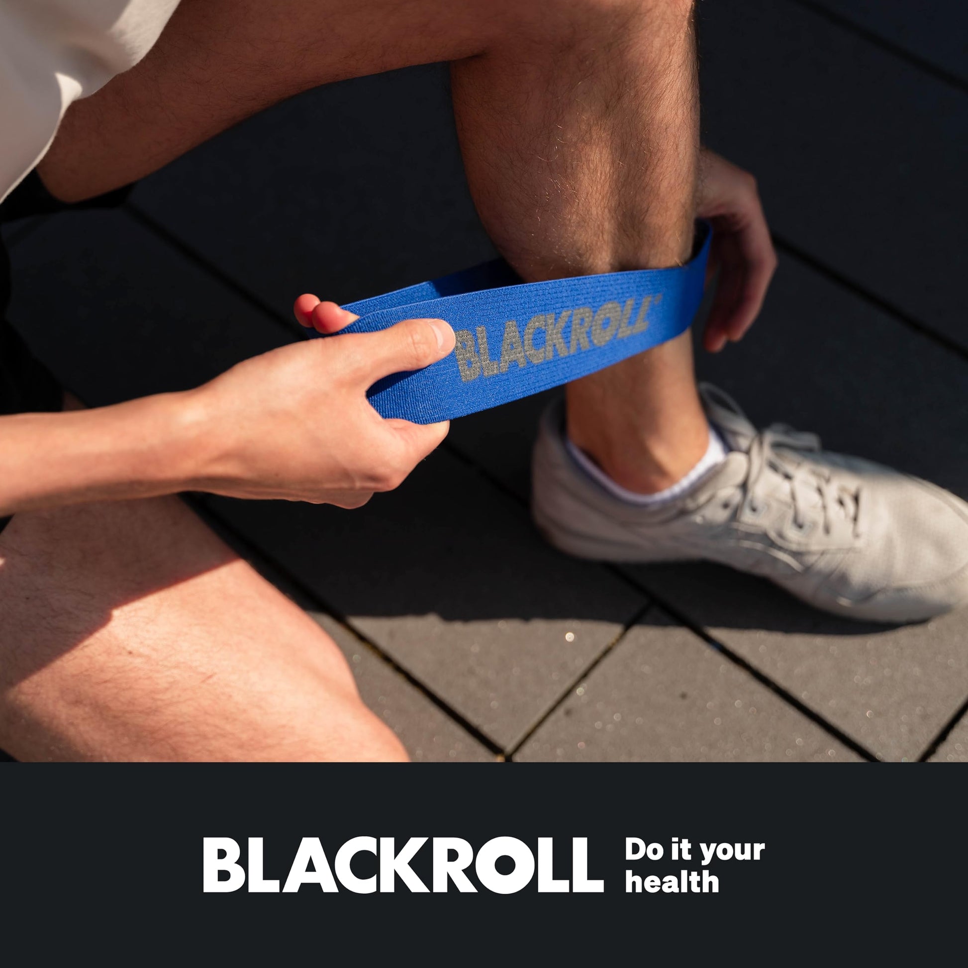 BLACKROLL Bandas de Resistencia para Acondicionamiento Físico - Ligas de Resistencia para Entrenamiento Rehabilitación Deportes y Ejercicios (Azul)