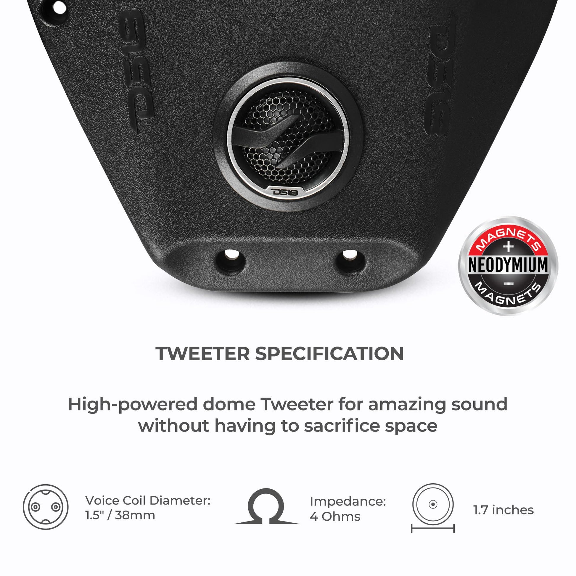 DS18 JL-SB6 - Carcasa de barra de sonido con neodimio de 6.5 pulgadas de rango medio y altavoz de agudos compatible con Jeep Wrangler JL/JLU | Modelos Gladiator JT 2018-2023 altavoces izquierdo y