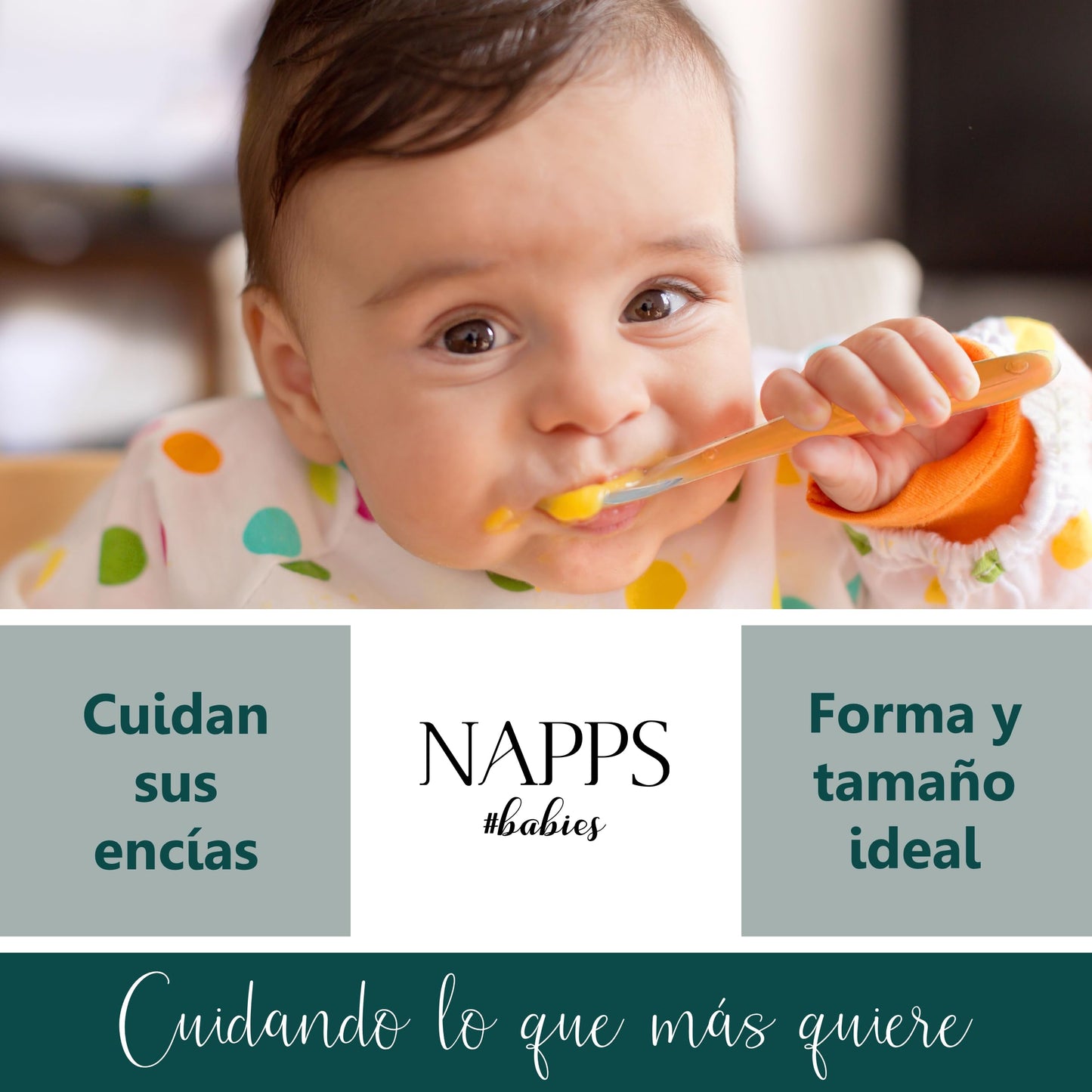 Cucharas silicon 4 pack nappsbabies
