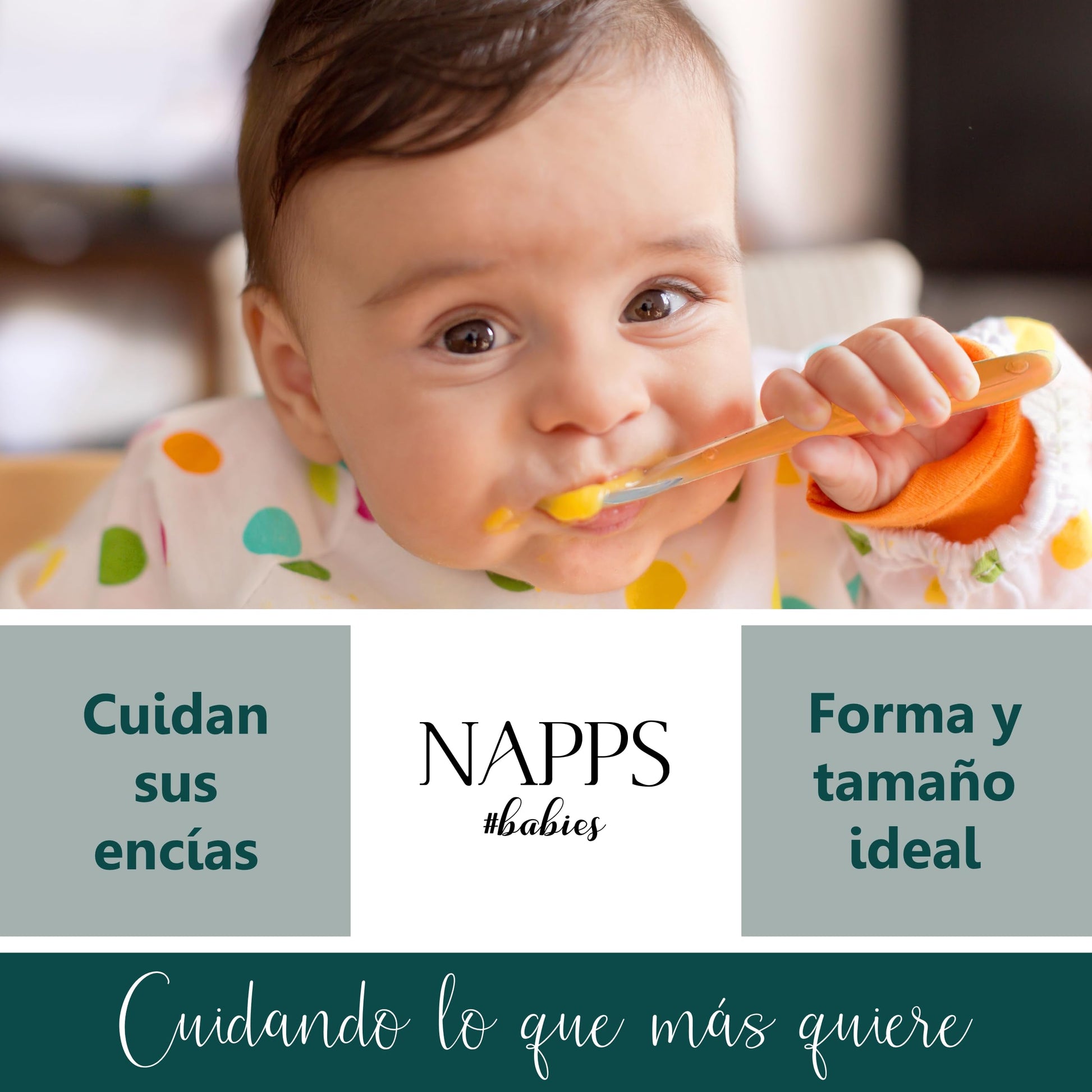 Cucharas silicon 4 pack nappsbabies