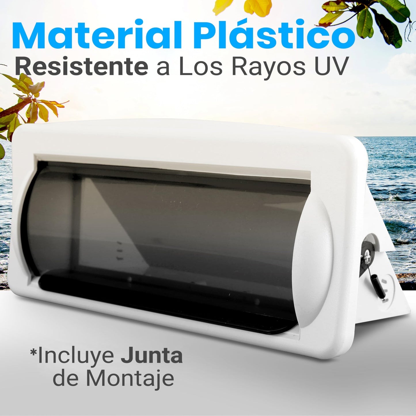 Pyle Protector de Radio Resistente al Agua, con Ventana Abatible. Incluye Set de Montaje. Blanco