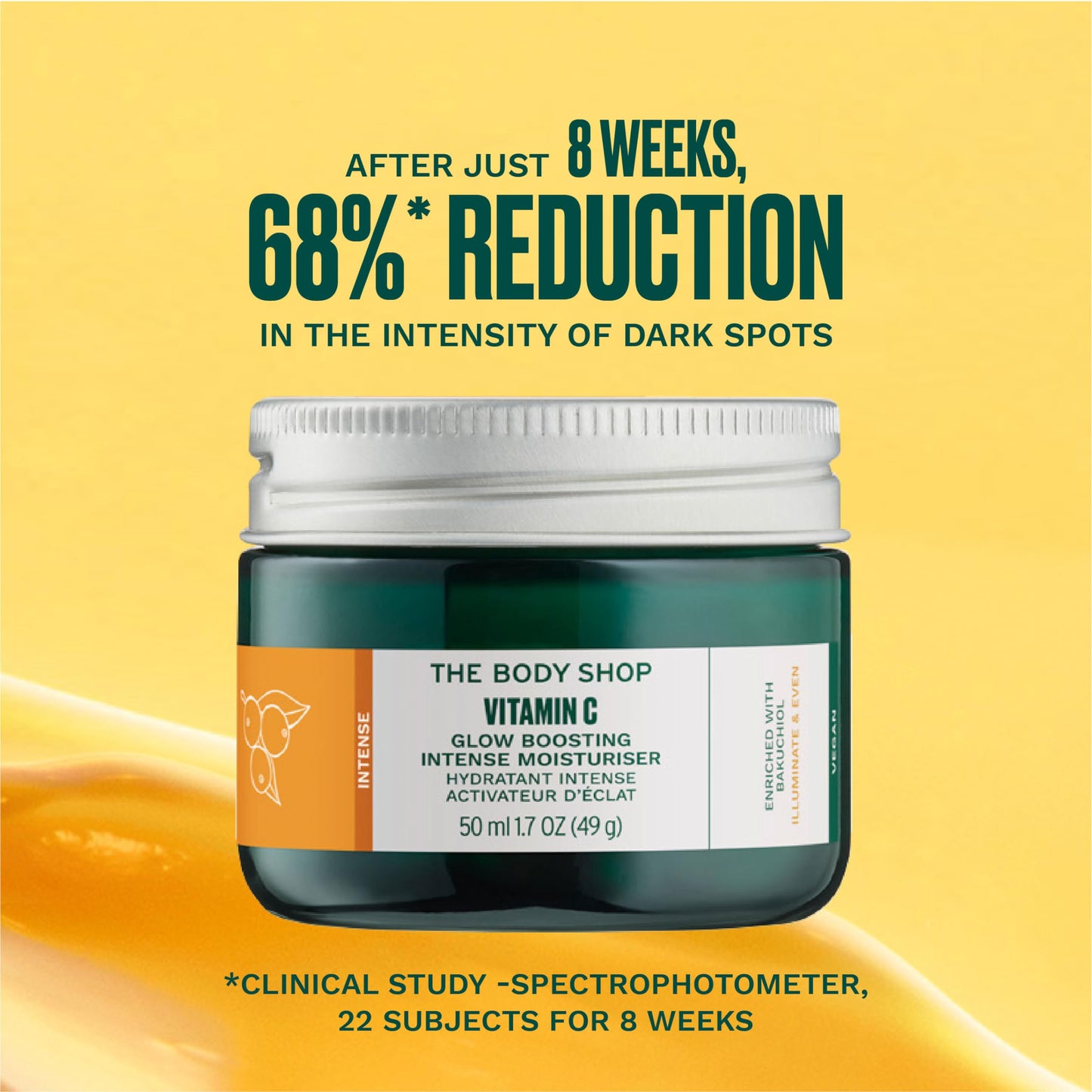 The Body Shop Vitamin C Glow Boosting Moisturiser for Unisex Moisturizer 1.7 oz