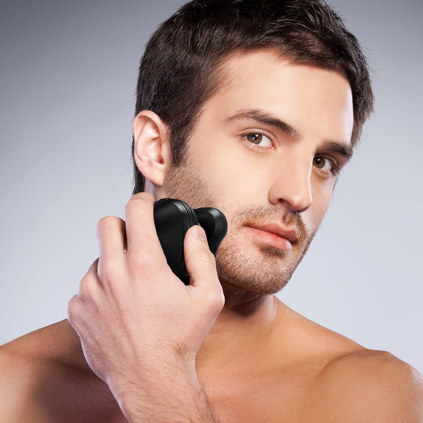 CHARGEWORX Groom Essentials 3D Rotary Face y Head Shaver para Hombres, Luz Led | Afeitadoras Eléctricas Compactas A Batería, Inalámbricas para Hombres, 3 Cabezas Flotantes - Maquinilla de Afeitar Eléc