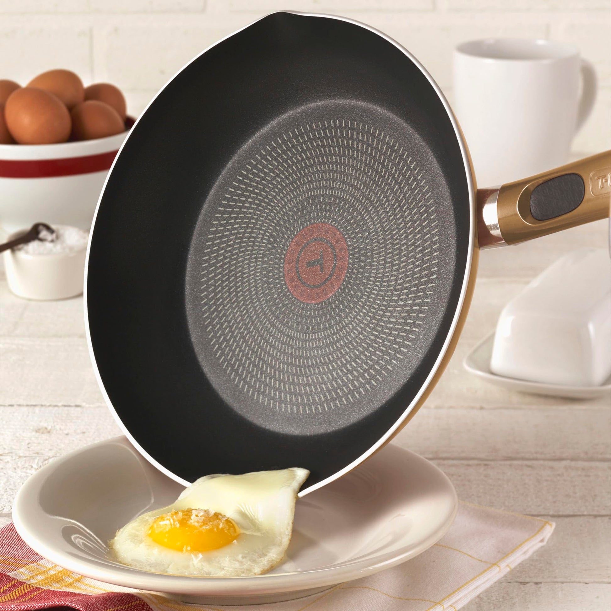 Batería de Cocina T-fal Excite Azul con Antiadherente Proglide y Tecnología Thermo-Spot