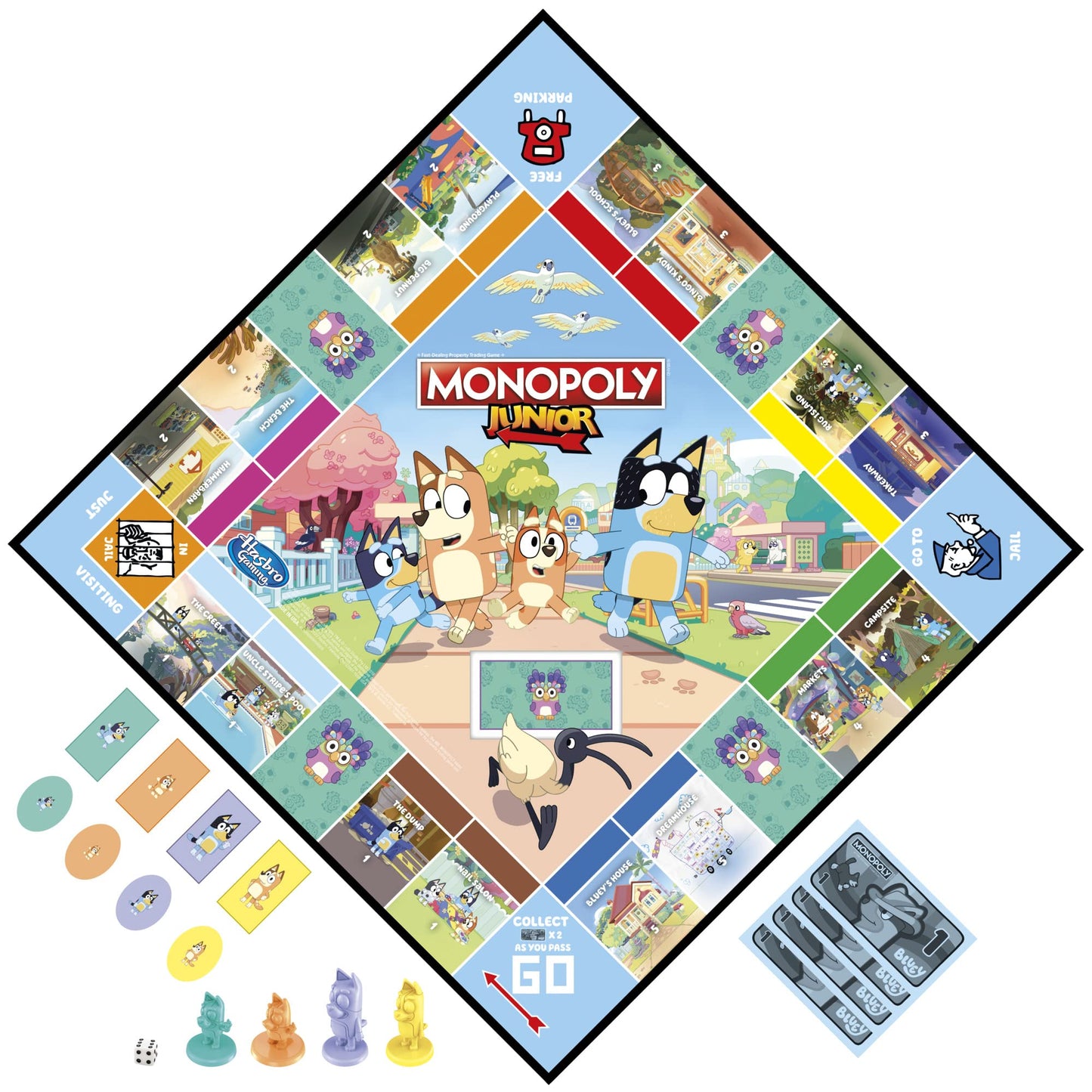 Juego de Mesa Monopoly Hasbro Gaming Junior Bluey Edition Azul Exclusivo para Niñas y Niños