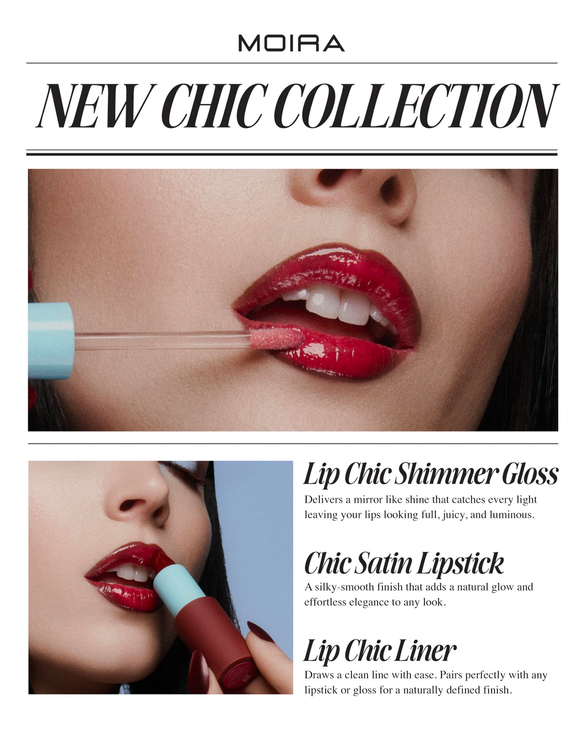 MOIRA CHIC SATIN LIPSTICK (006, MILLENIUM)
