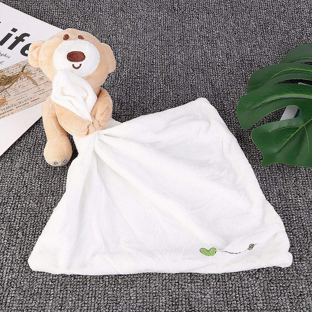 Hztyyier Manta de Animales Seguros para bebés Manta De Seguridad Suave Oso De Peluche Oso De Felpa Manta De Confort Juguete Calmante para Niños Pequeños()
