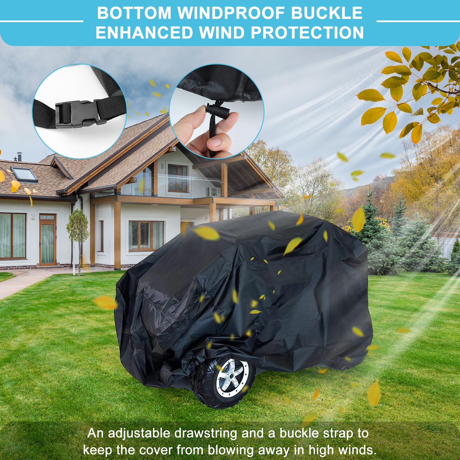 tonhui Funda de coche de juguete para niños, protección resistente al envoltorio para exteriores, para vehículos de juguete eléctricos con pilas, ajuste universal, resistente al agua