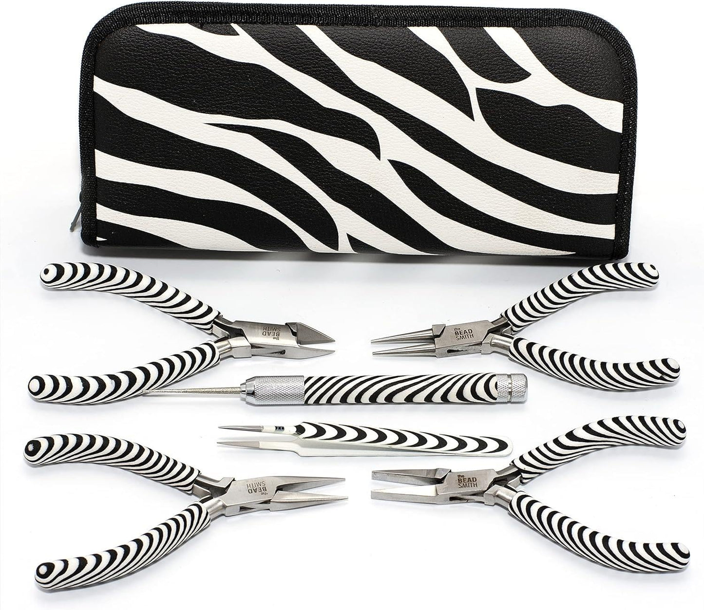 Beadsmith xtl-7654 6 Piezas Zebra Herramienta Kit con Funda