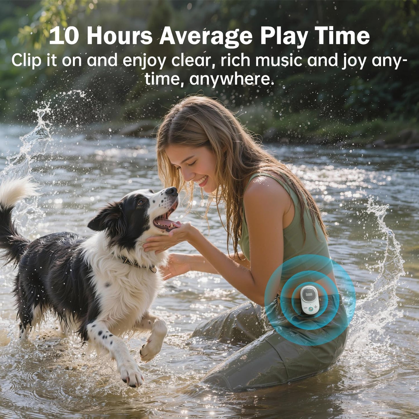 Divoom Itour-S Mini Altavoz portátil Bluetooth portátil, Audio Grande y Graves impactantes, diseño de Clip, IP67 Impermeable y a Prueba de Polvo, 10 Horas de Tiempo de Juego, Altavoz para Viajes en