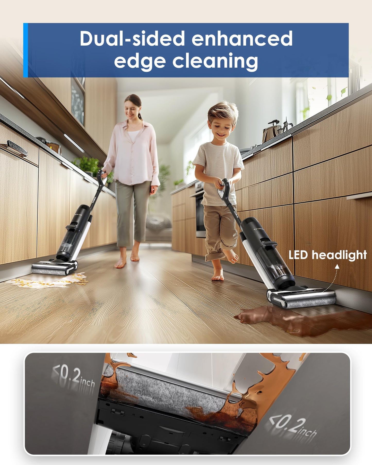 Limpiador de Piso Tineco Floor One S7 Pro Blanco Inteligente para Suelos Duros