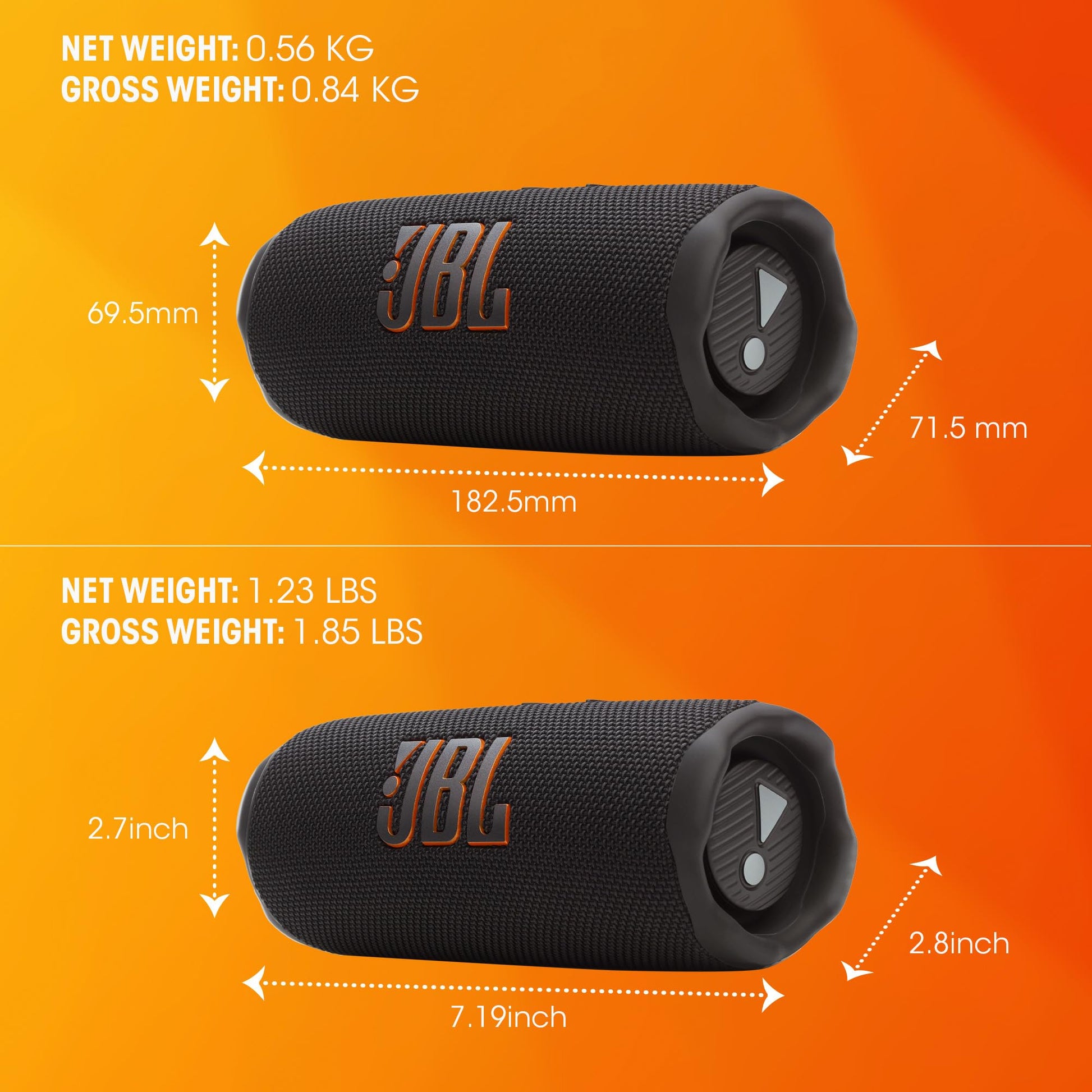 JBL Flip 7 Bocina Portátil Bluetooth, Batería Integrada, Resistente al Agua - Rosa