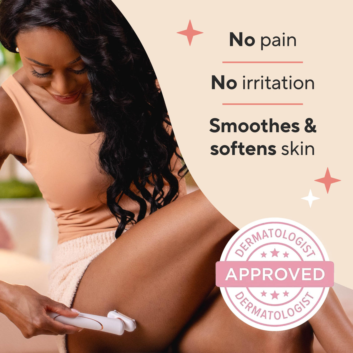 Finishing Touch Flawless Legs 2.0 - Piernas impecables con acabado táctil - Maquinilla de afeitar eléctrica con cabeza giratoria - Recargable - Rosa - Rosado