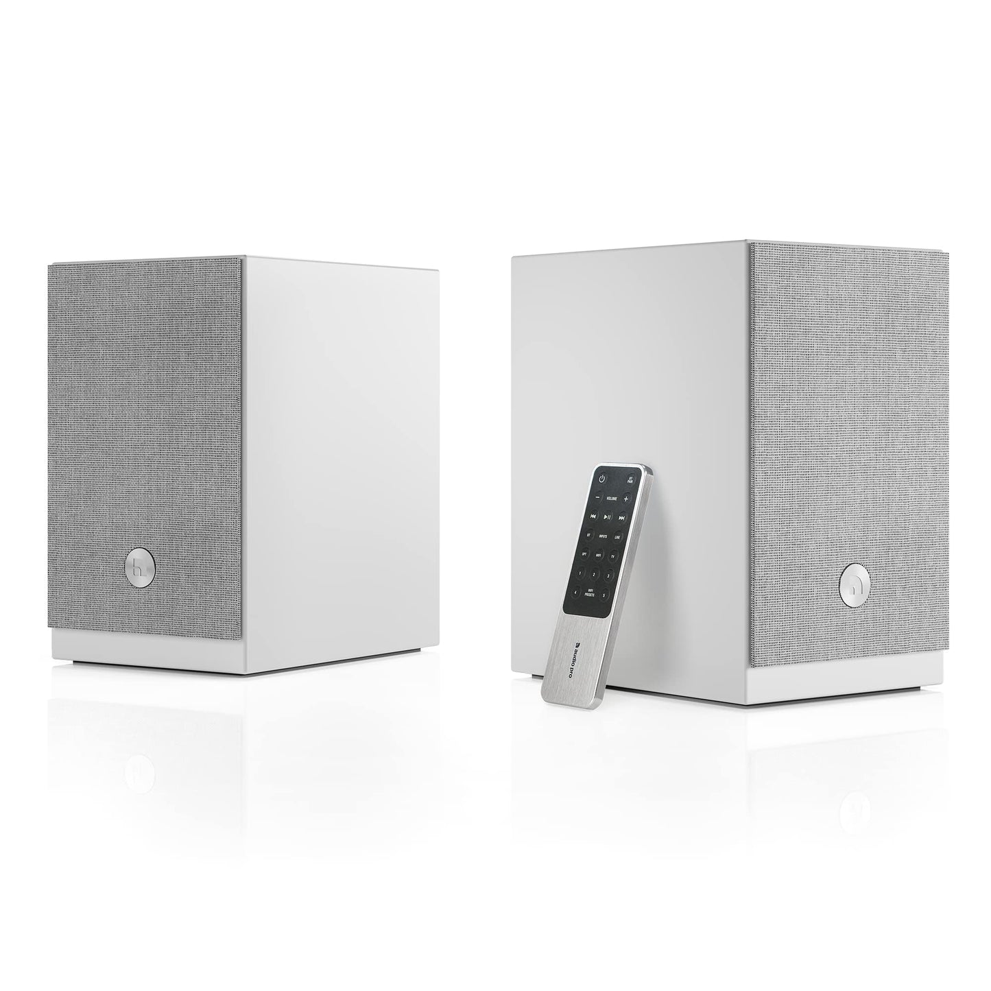 Audio Pro Altavoces inalámbricos A28 | WiFi, Bluetooth 4.2, estéreo de Entretenimiento en el hogar multihabitación | Compatible con AirPlay 2, Spotify | Blanco