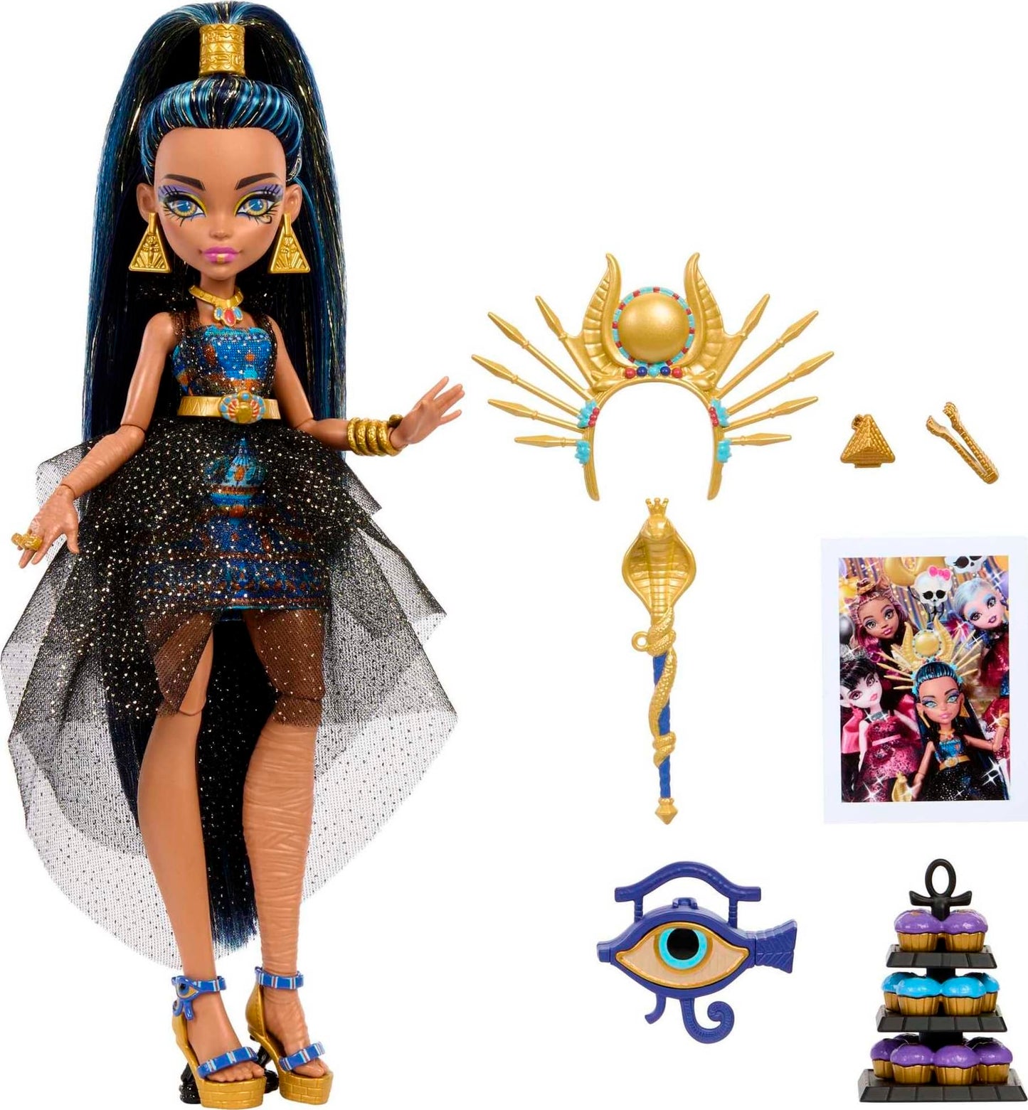 Muñeca Monster High Cleo Fiesta Monstruosa con Accesorios para Niñas
