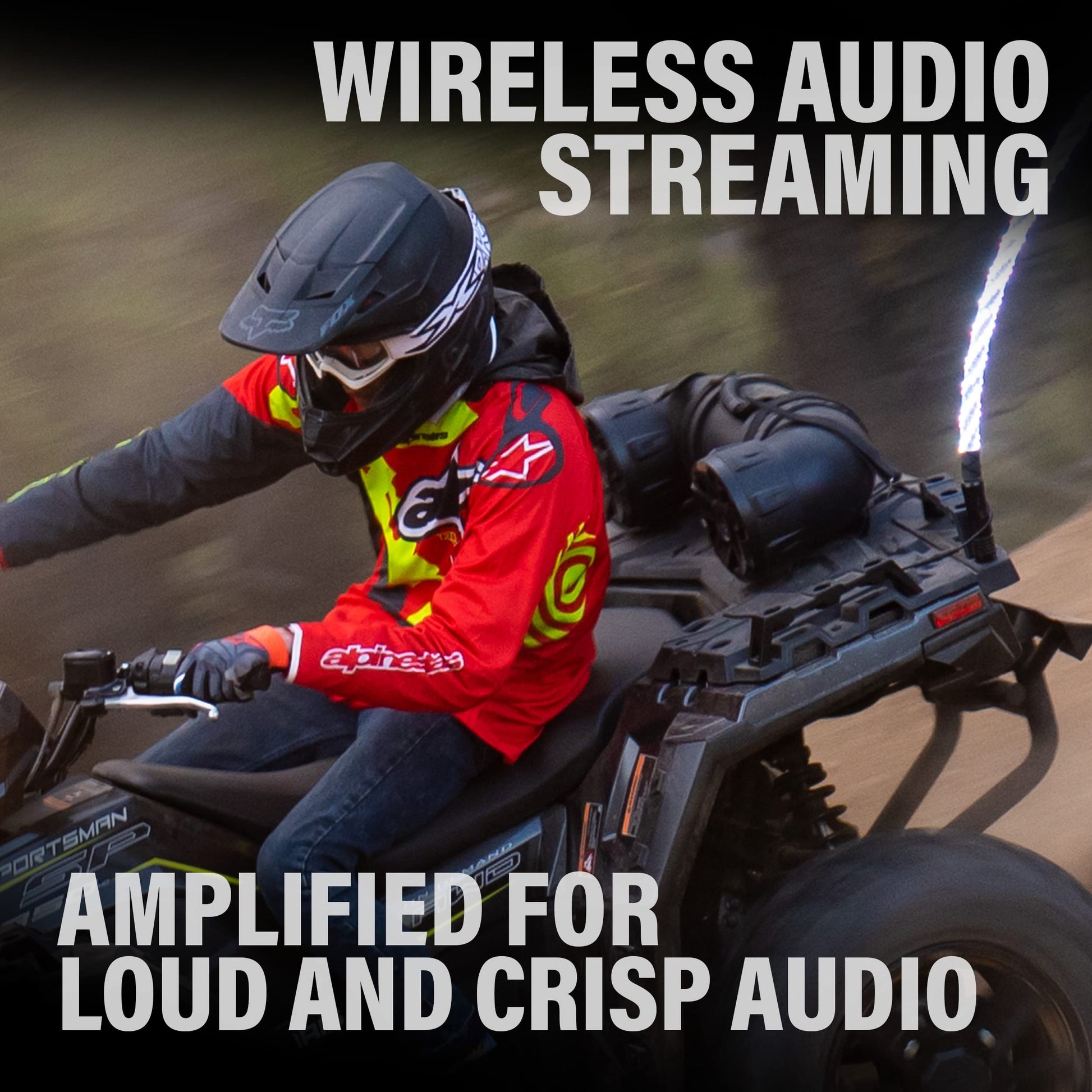 BOSS Audio Systems UTV4BRGB ATV UTV Sistema de sonido resistente al agua – Altavoces de 4 pulgadas, altavoz de agudos de 1 pulgadas, amplificador integrado, Bluetooth, iluminación multicolor, fácil instalación para vehículos de 12 voltios