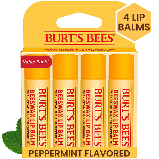 Bálsamo Labial Con Cera De Abejas 100% Natural - Lip Balm Beeswax | Pack X 4