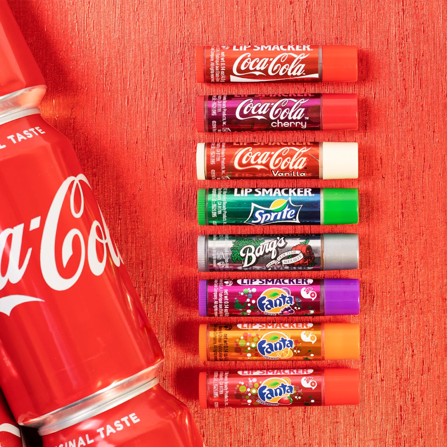 Lip Smacker Lip Party Packs - Brillo labial, 8 unidades, Coca Cola Variedad 1, 8 piezas