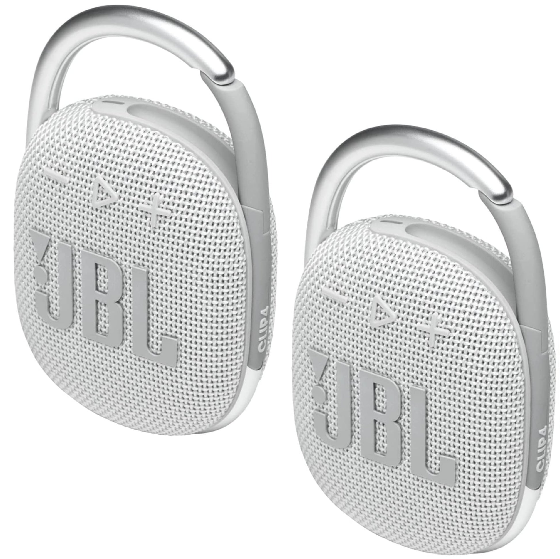 JBL Paquete de 2 Clip 4 altavoces de audio Bluetooth inalámbricos impermeables (blanco)