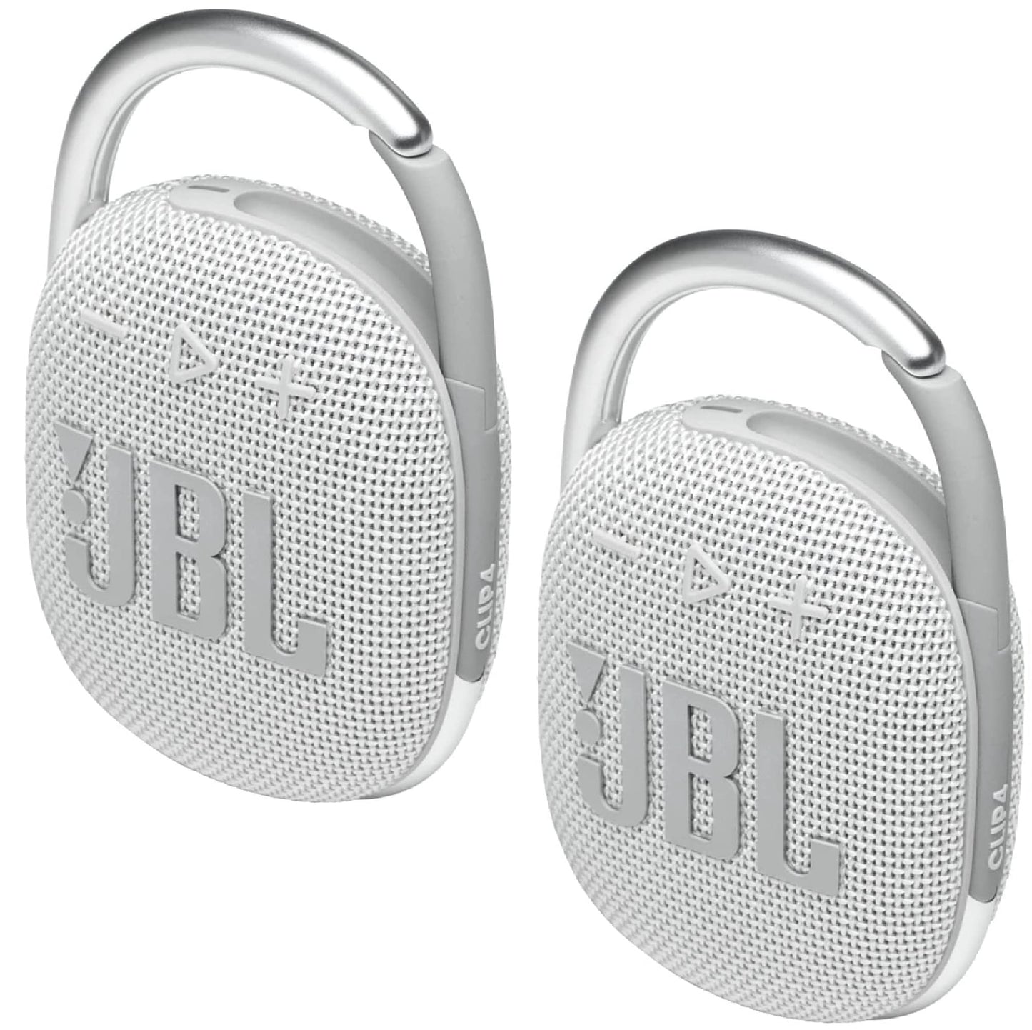 JBL Paquete de 2 Clip 4 altavoces de audio Bluetooth inalámbricos impermeables (blanco)