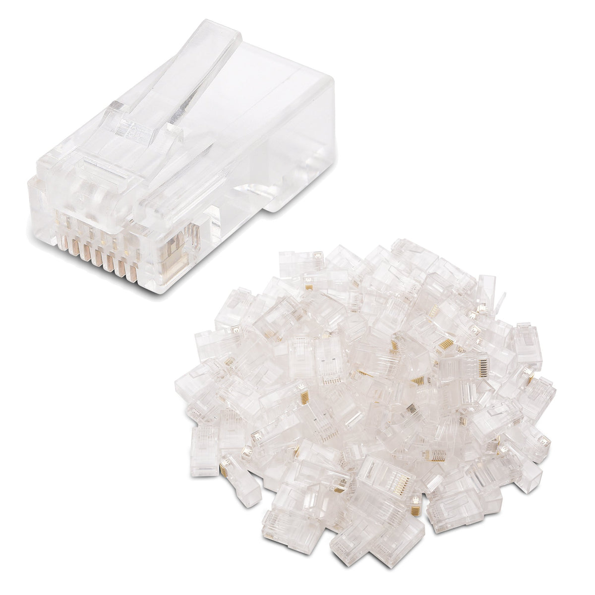 Enchufes Modulares Cable Matters Negro para Cable de Gran Diámetro Paquete de 100