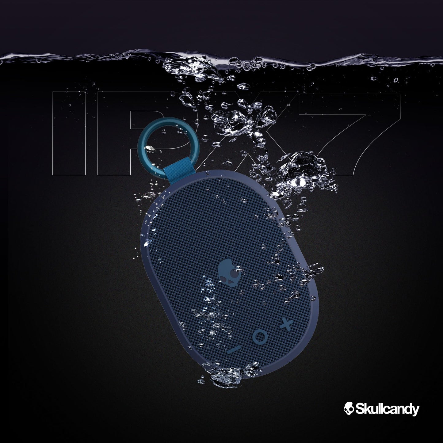 Skullcandy Kilo - Altavoz Bluetooth inalámbrico IPX7 Impermeable Mini Altavoz Bluetooth batería de 24 Horas radiador pasivo de Disparo hacia Abajo y emparejamiento inalámbrico Verdadero 2SKSK1845O0L2