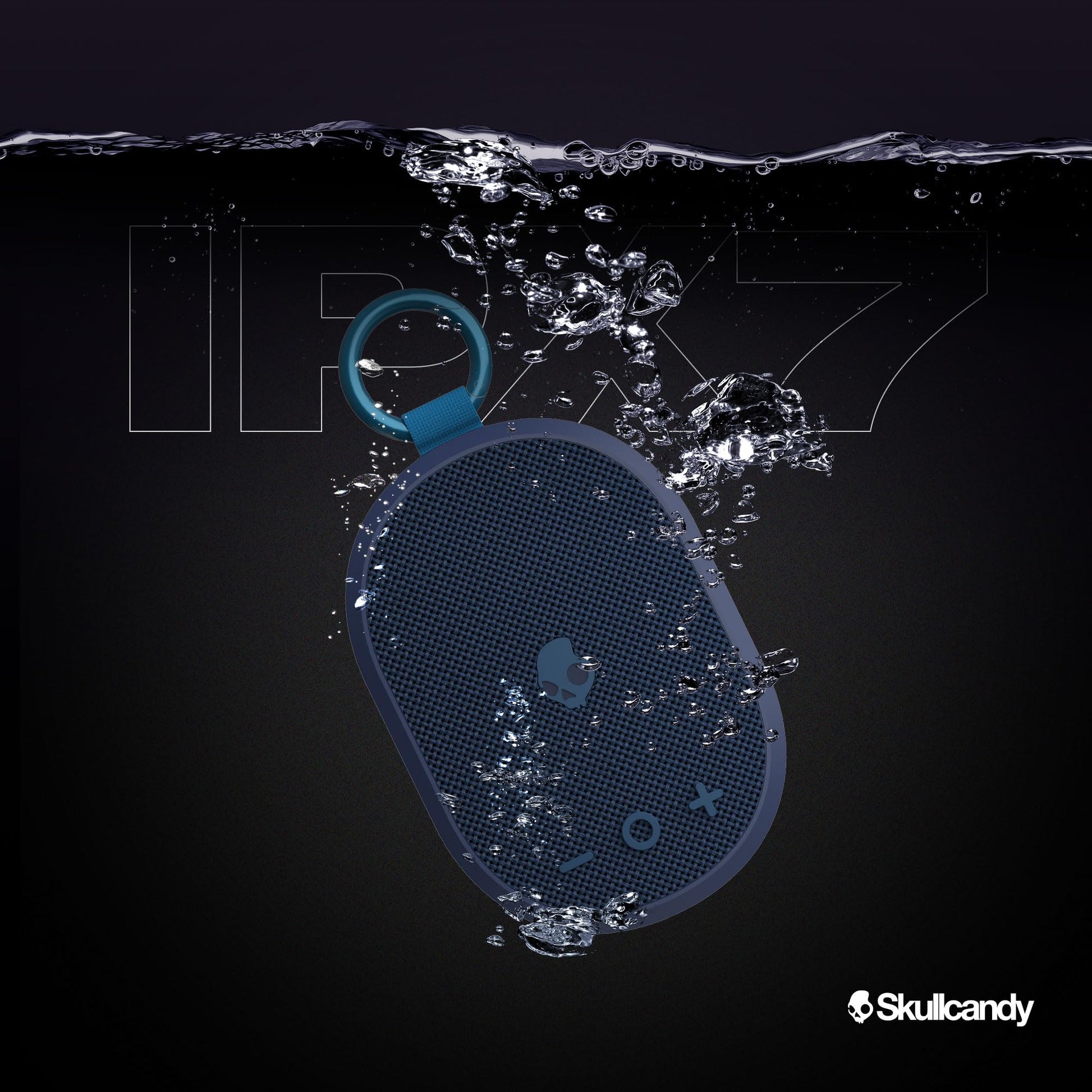 Skullcandy Kilo - Altavoz Bluetooth inalámbrico IPX7 Impermeable Mini Altavoz Bluetooth batería de 24 Horas radiador pasivo de Disparo hacia Abajo y emparejamiento inalámbrico Verdadero 2SKSK1845O0L2