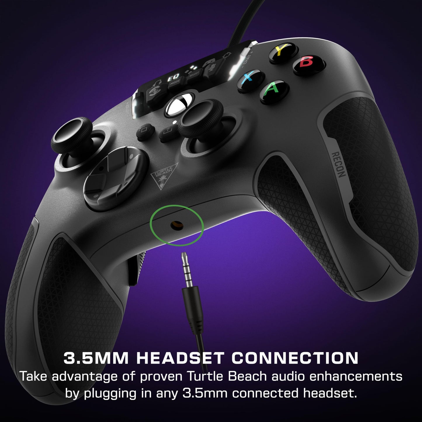 Control Alámbrico Turtle Beach Recon Negro para Xbox Series X, Xbox Series S, Xbox One y Windows 10