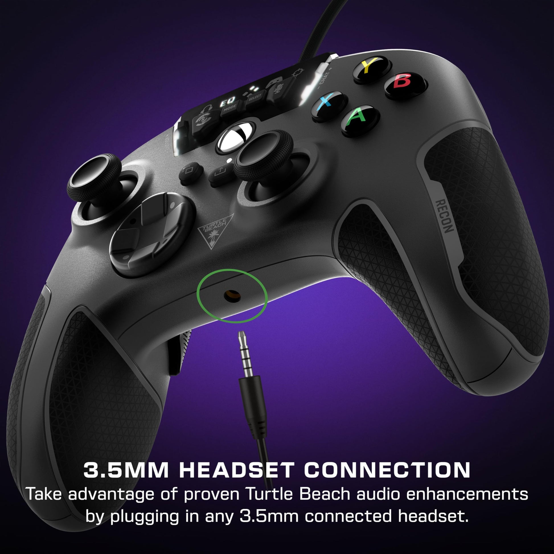 Control Alámbrico Turtle Beach Recon Negro para Xbox Series X, Xbox Series S, Xbox One y Windows 10
