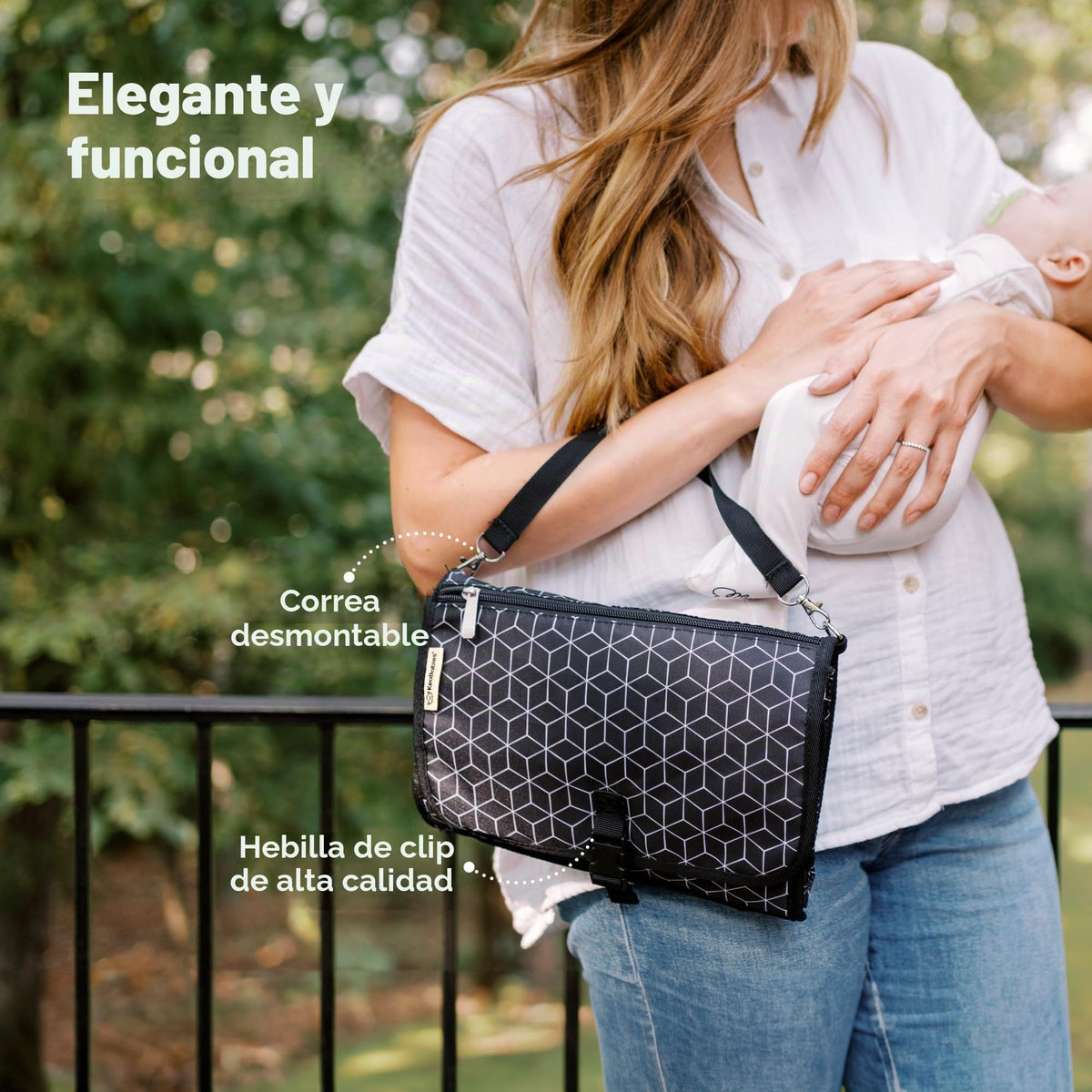 KeaBabies - Cambiador portátil para pañales – Cambiador grande impermeable para bebé, azul, plástico, mat