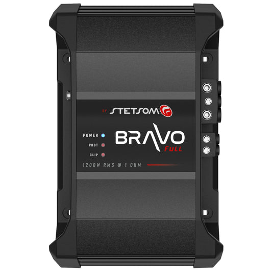 Amplificador de Coche Stetsom Bravo 1200 en Overol de 1 Ohmio con Sonido HD y Refuerzo de Graves