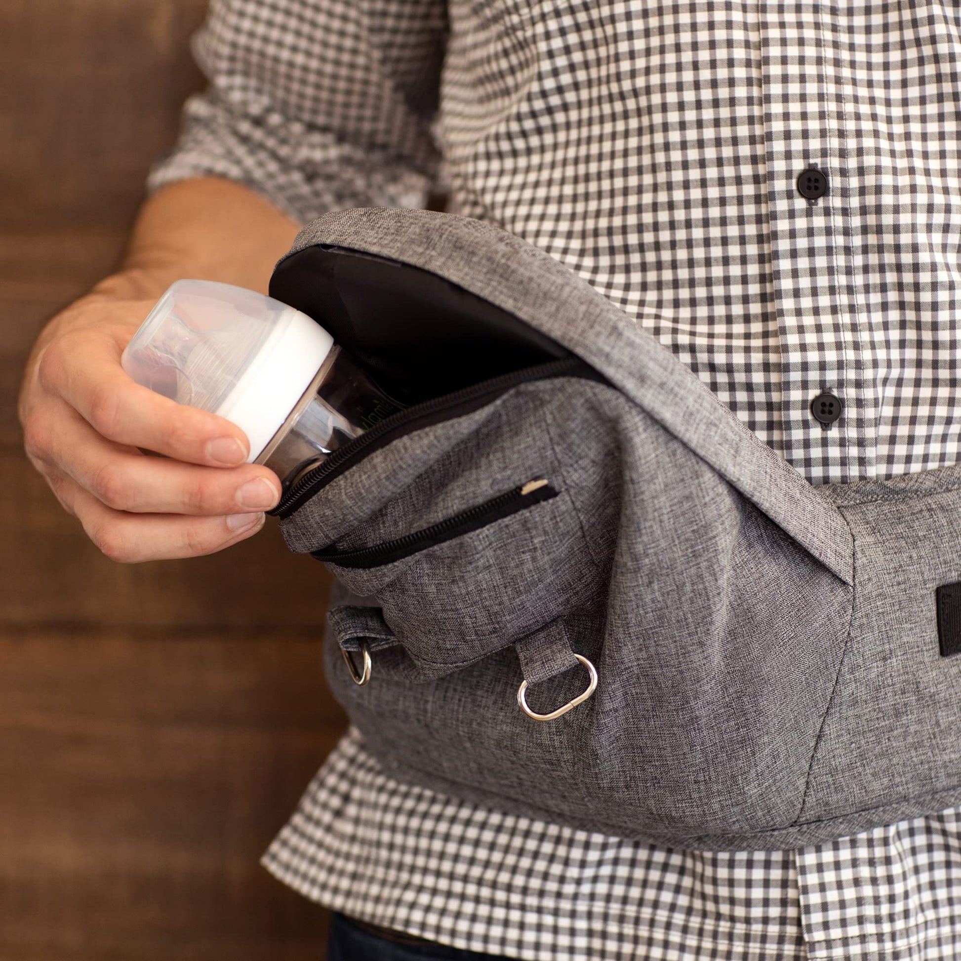 Asiento de Cadera y Portabebés Ergonómico 2 en 1 Moby Negro para Bebé