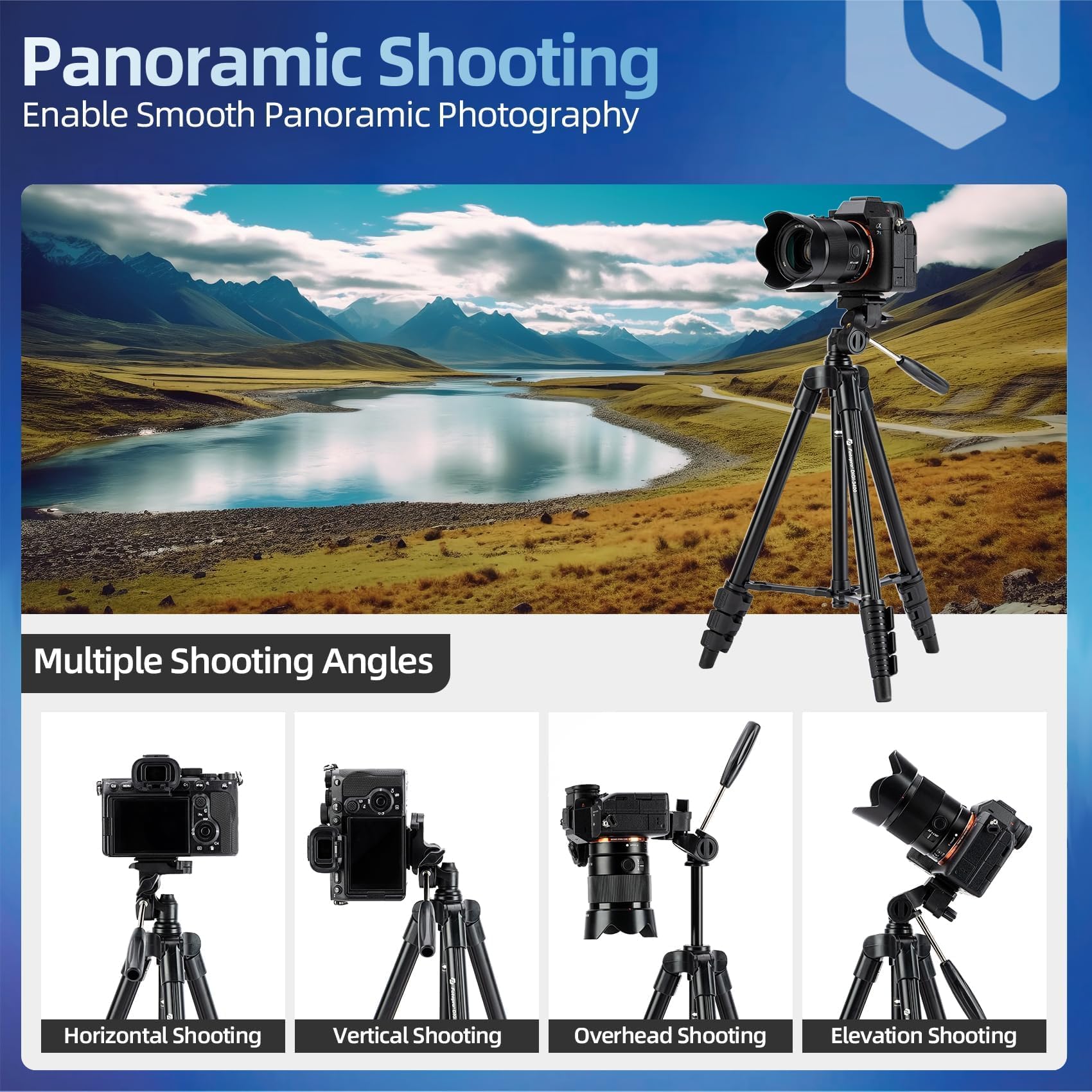 Fotopro Trípode de 120cm Ultraligero, Compacto para Viaje con Placa Rápida y Cabeza Panorámica. Trípode de Aluminio 0.5kg, Carga Máxima 2kg, Incluye Bolsa DIGI-3400