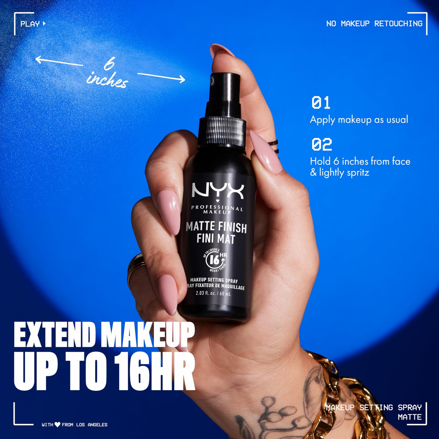 Fijador de Maquillaje NYX Professional Makeup Matte Finish 60ml