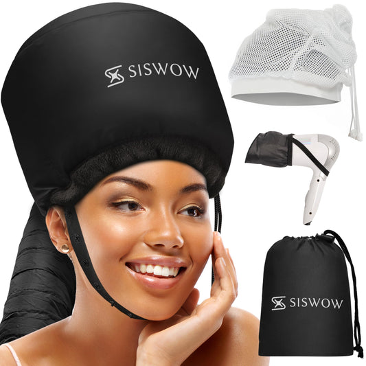 Gorro para secar el cabello rizado, tapa difusora para rizar, acelera el tiempo de secado, acondicionamiento profundo de seguridad en casa, portátil, ajustable