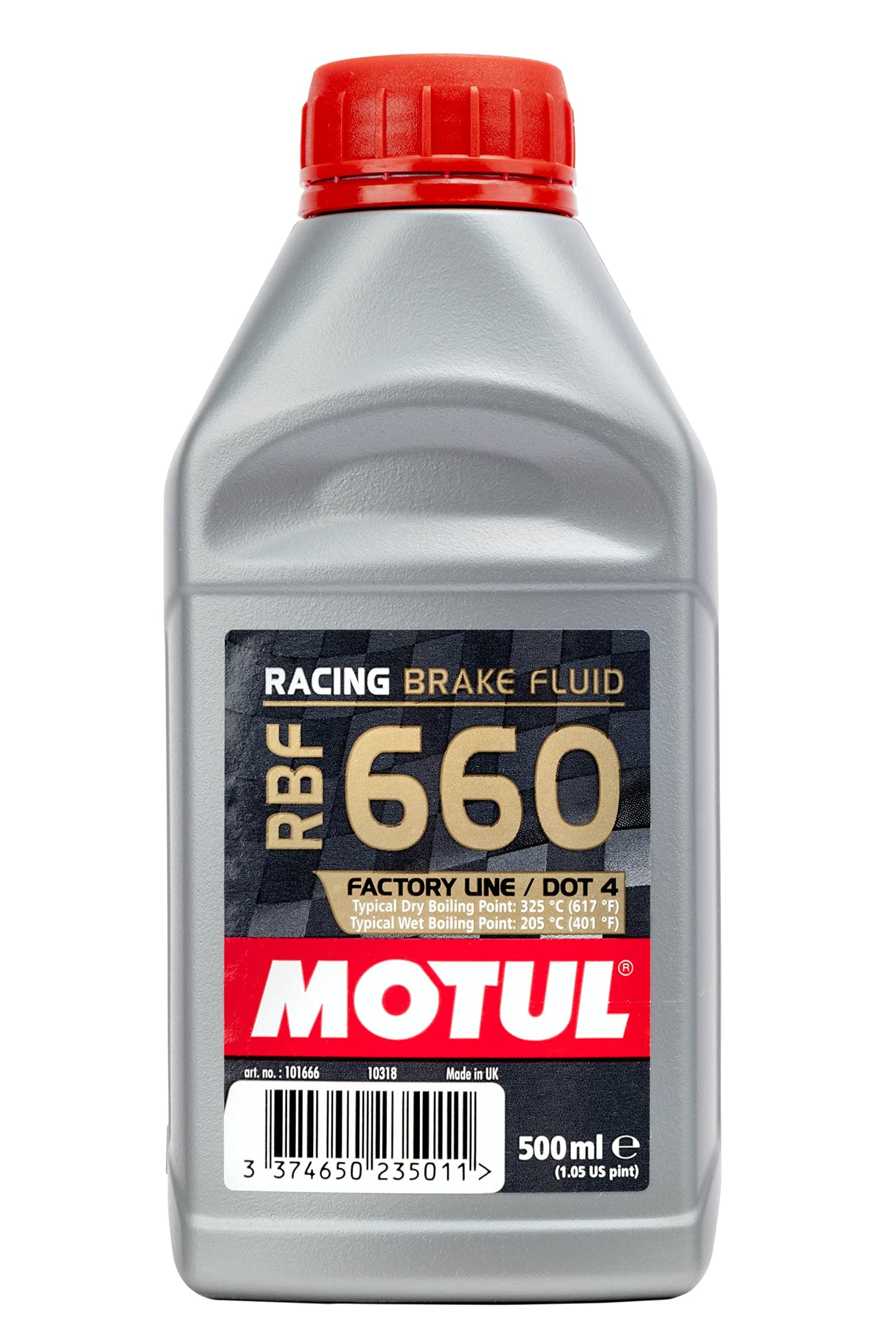 Líquido de Frenos de Carreras Motul 101667 Sintético 500 ml RBF 660 Dot-4