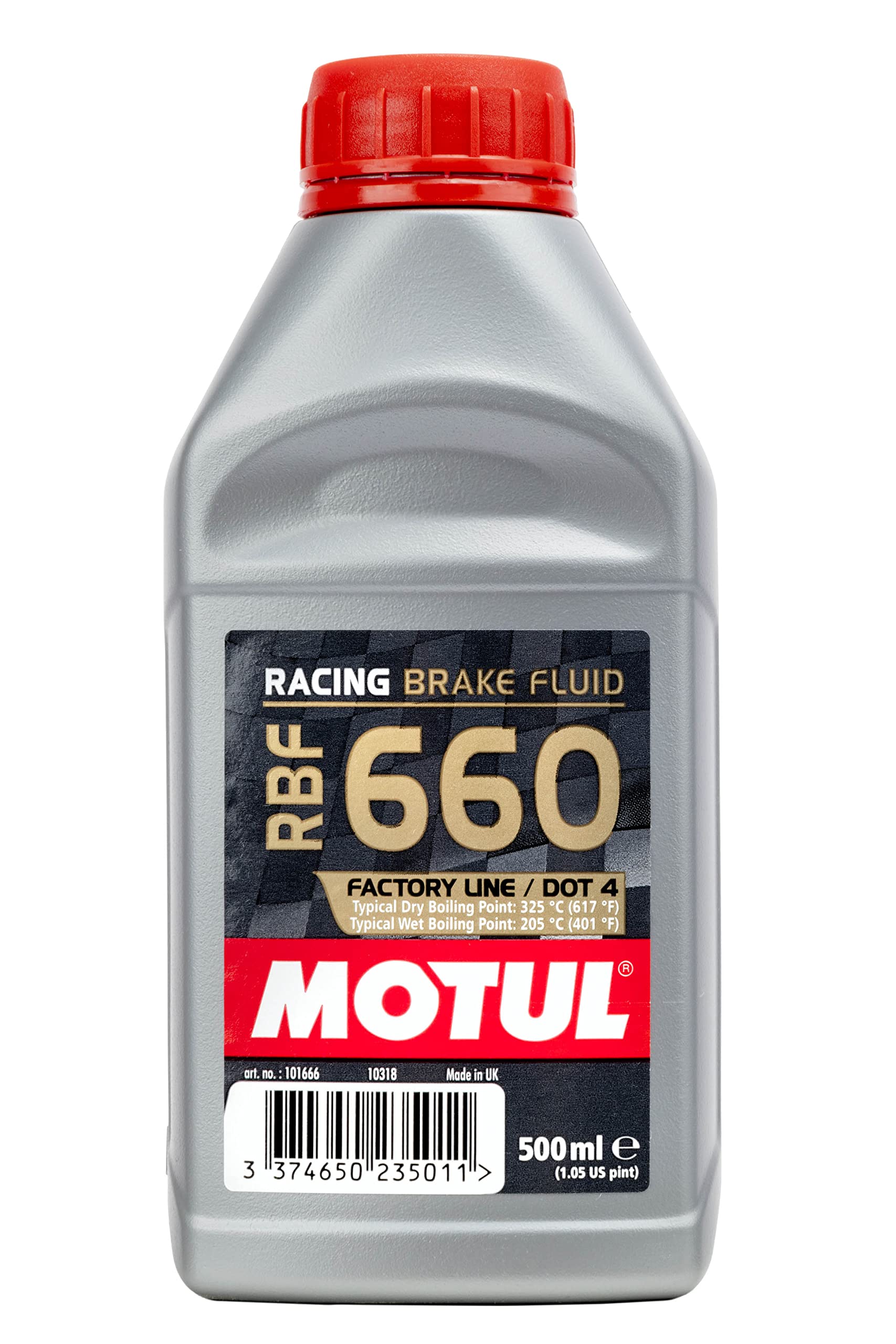 Líquido de Frenos de Carreras Motul 101667 Sintético 500 ml RBF 660 Dot-4