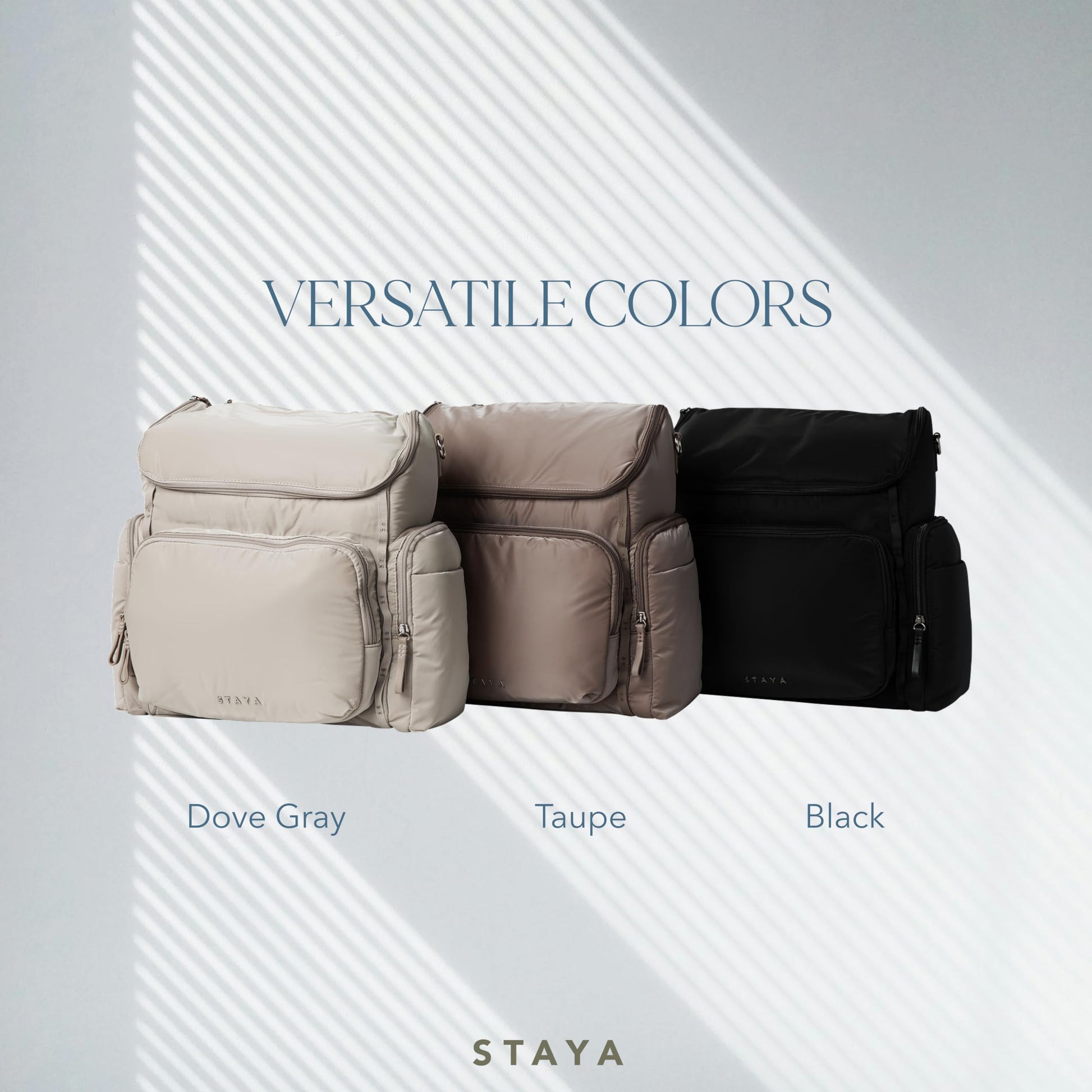 Staya - Mochila grande de pañales para bebé para niños y niñas, Gris, Large, Classic