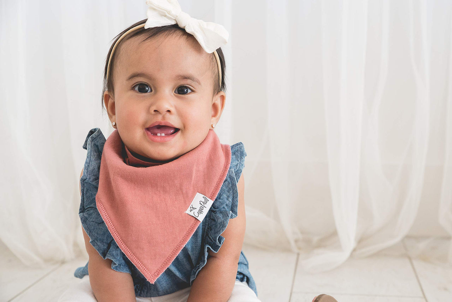Baberos para Bebé Cooper Pearl Set De Baberos Bandana Jade, Paquete De 4 Count, pequeño