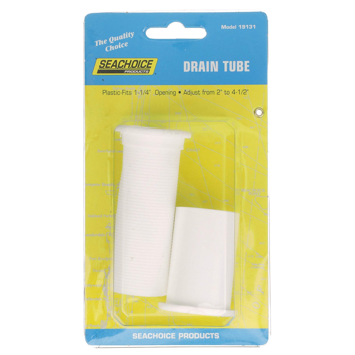 Tubo de Drenaje Ajustable Seachoice Blanco para Apertura de 1-1/4 Pulgadas