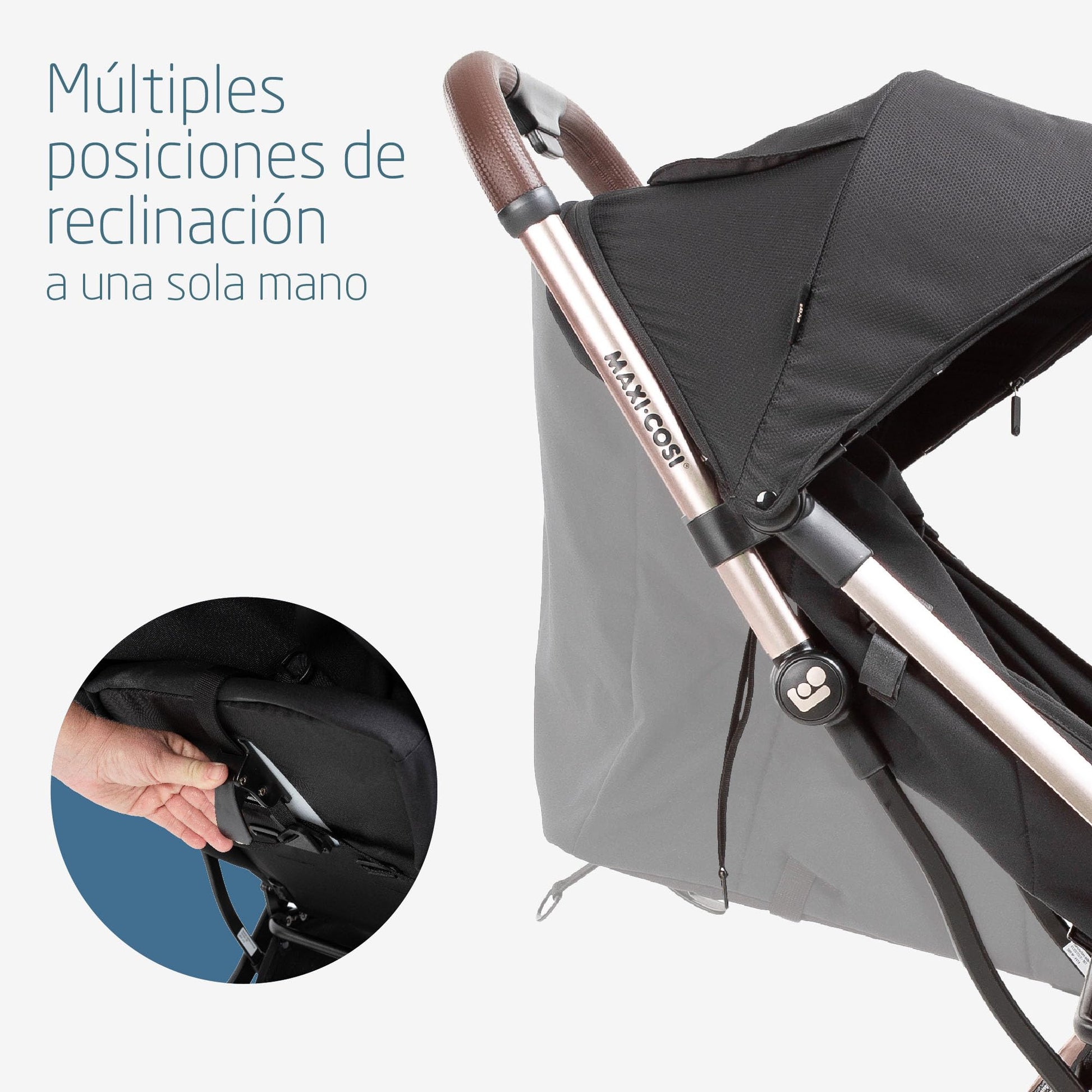 Carriola Ligera Maxi Cosi Eva2 Gris con Diseño Compacto para Viajes para Bebé