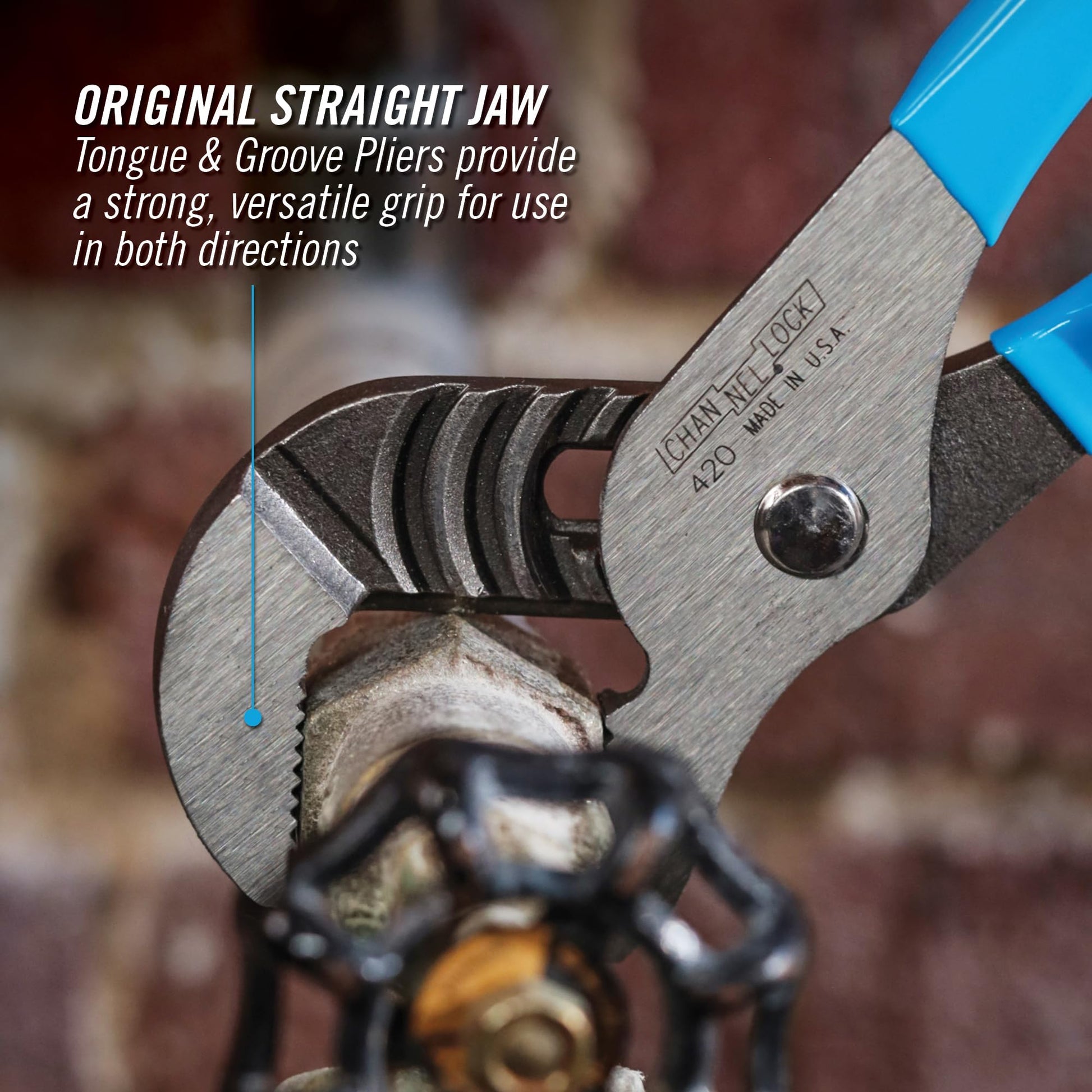 Channellock 420 Pinza de Extensión Mordaza Recta de 9 1/2"