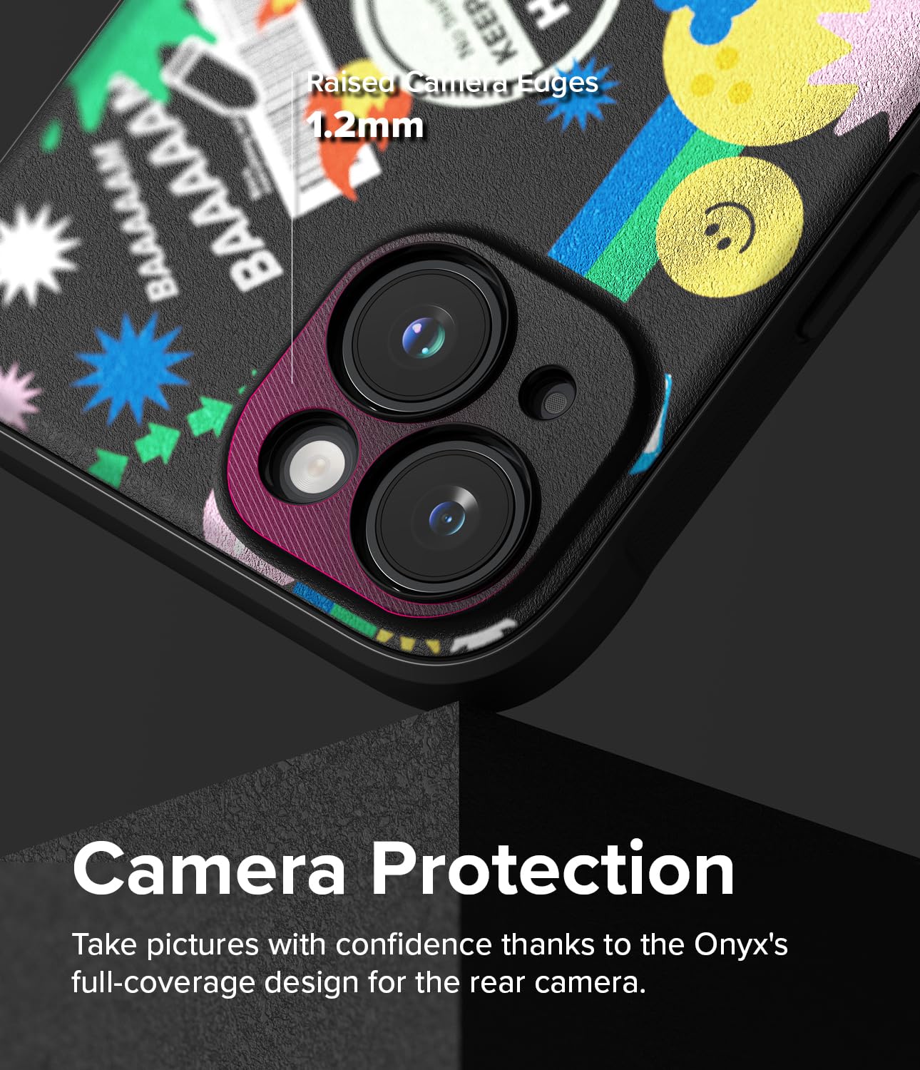 Funda iPhone 15 Plus Ringke Onyx Sticker Antihuellas y Antideslizante Tacto Agradable