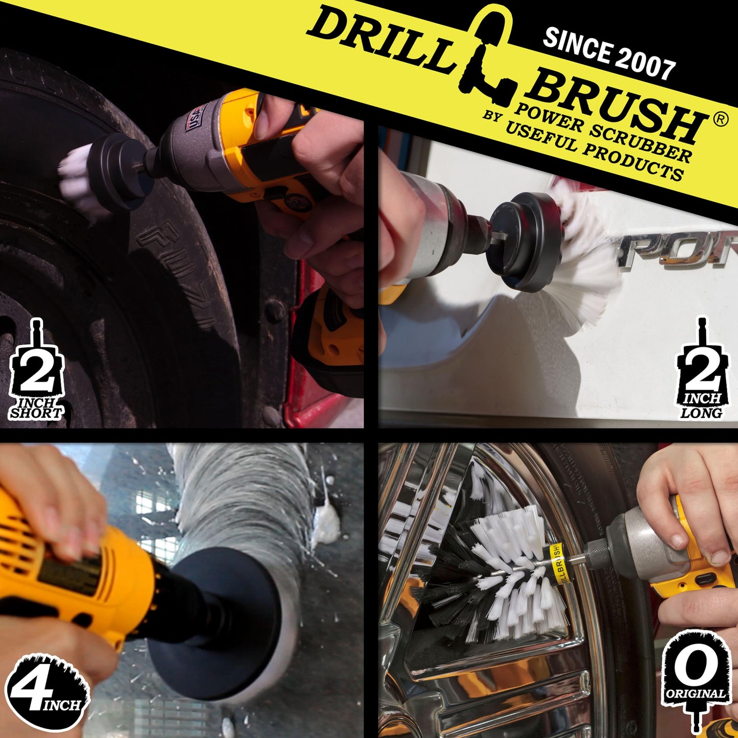 Kit de Limpieza de Alfombras Taladro Brush para Auto Moto Camión Barco Vinilo y Cuero